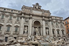 Trevi fountain with the crowds cropped out. We were too tired to throw in 3 coins, but we'll be back to Rome again anyway.