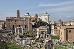 Behind the Colosseum is the Forum, an old Roman city center, which is equally amazing.