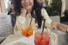 Pre-dinner Aperol and Campari spritz.