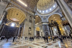 St. Peter's Basilica is the largest church in the world, and not at all on a human scale.