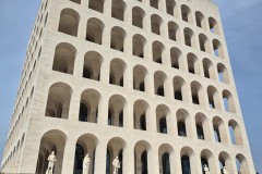 Although beautiful, it's considered to be fascist architecture, which blended modern aesthetics with ancient elements.