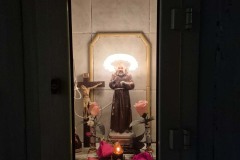 Naples also loved Padre Pio, a saint who died in 1968. Alters were seen lit up on the dark streets.