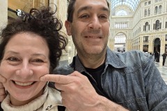 Having fun at Galleria Umberto 1, a small covered shopping area in Naples.