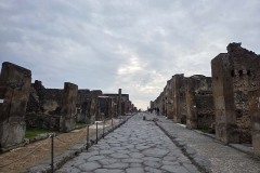 Pompeii is just a short ride away on the Circumvesuviana train. Some call it a nightmare but we had a lovely ride, complete with buskers singing Italian songs.