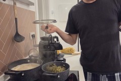 Cooking dinner at our accommodation was a treat after eating in restaurants so much.