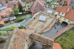 The view from the top of the Clock Tower in Sighisoara.