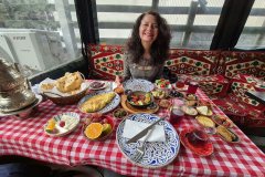 Surprise! A traditional Turkish breakfast in Istanbul.