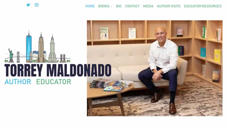 Torrey Maldonado Author website design and development