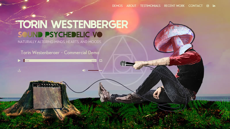 Torin Westenberger voice actor branding design and website development by Biondo Studio