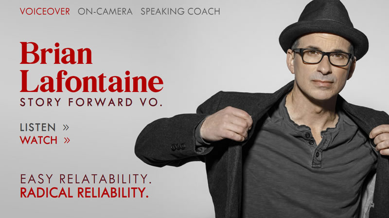 Brian Lafontaine On-Camera and Voice actor website designed and developed by Biondo Studio