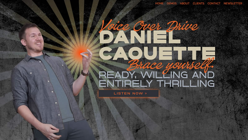 Daniel Caouette voice actor branding and website design by Biondo Studio