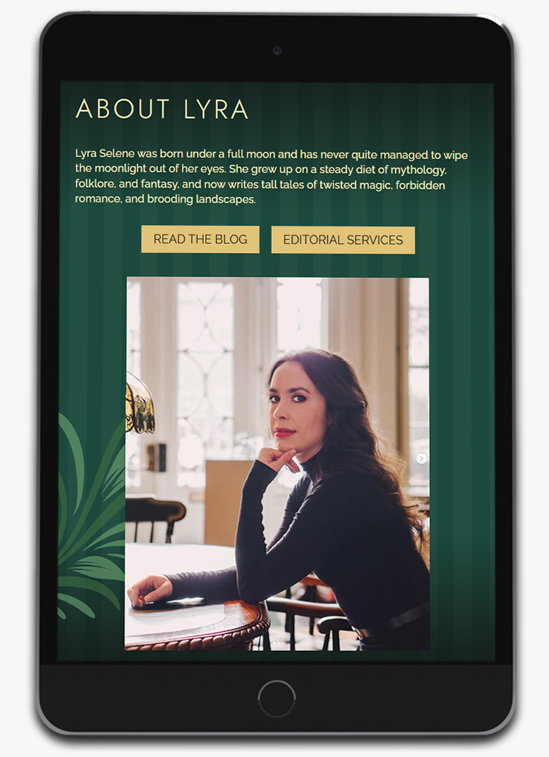 Lyra Selene mobile responsive website development by Biondo Studio