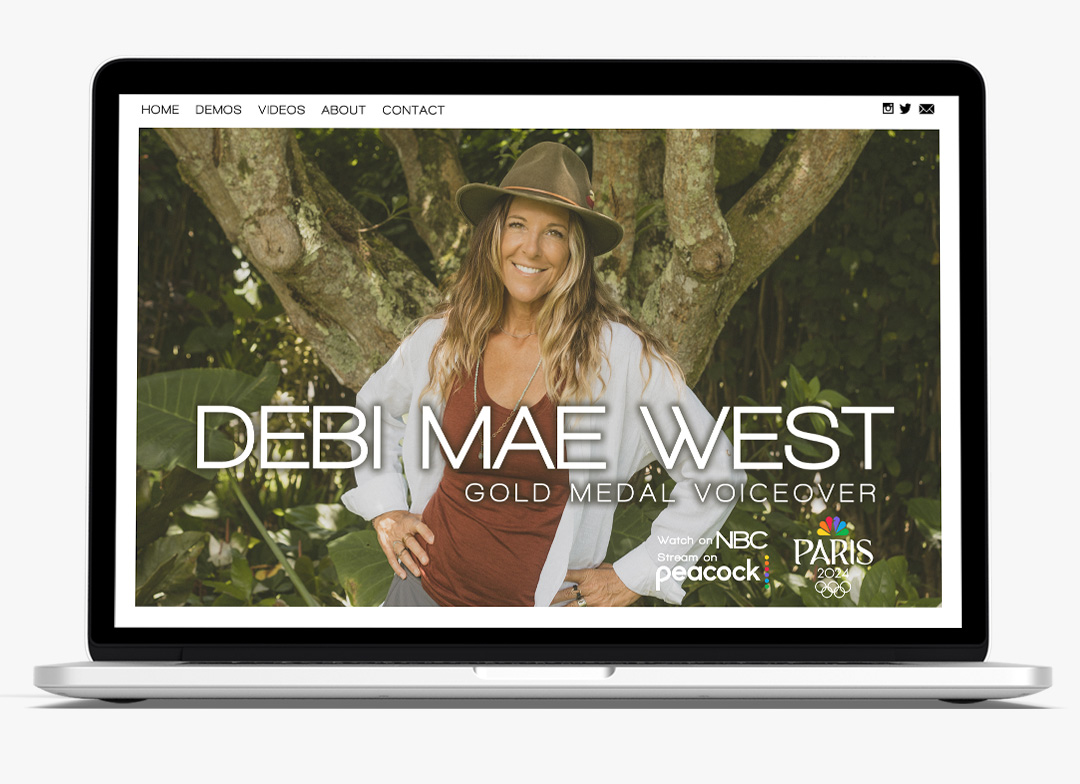 Debi Mae West branding design by Biondo Studio