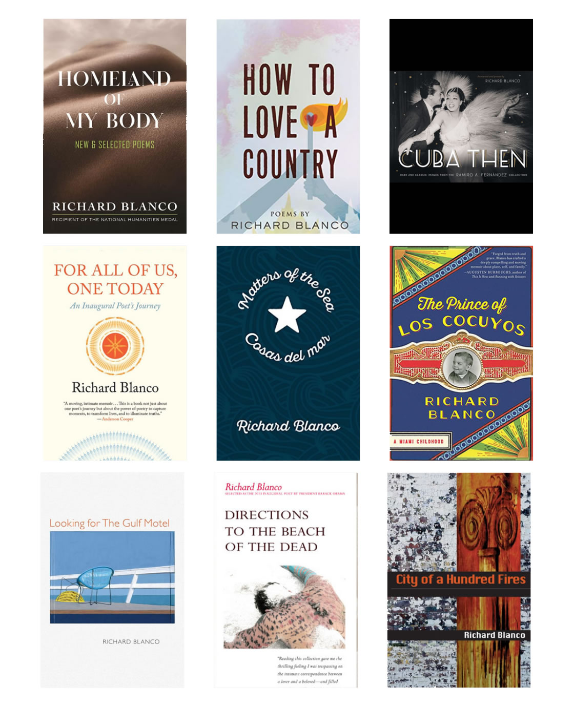 Richard Blanco selected books
