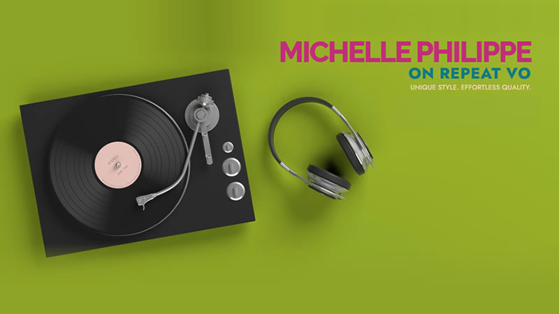 Branding design and website development for voice actor Michelle Philippe by Biondo Studio