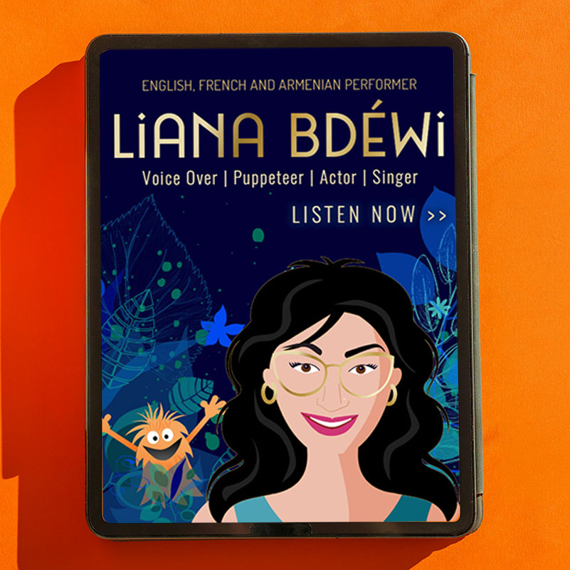 Liana Bdéwi actor and puppeteer, website illustration and development by Biondo Studio