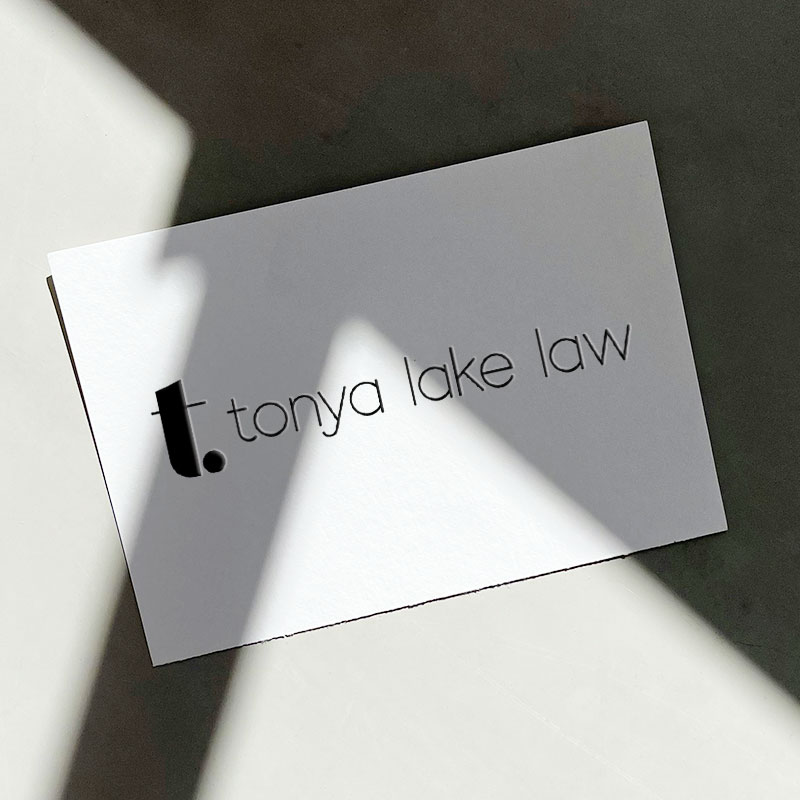 Tonya Lake Law branding, website and print collateral by Biondo Studio
