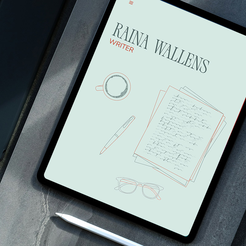 Raina Wallens Journalist branding and website development by Biondo Studio